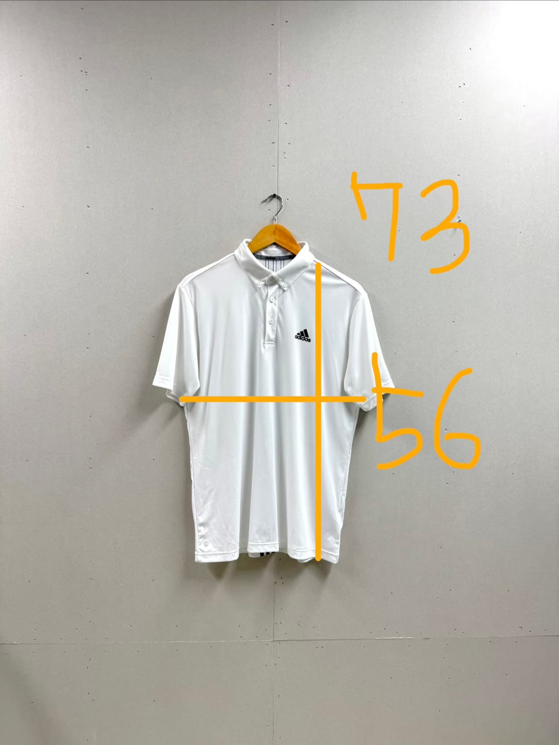 남성 XL / 아디다스 기능성 반팔 카라티 화이트 상품이미지2