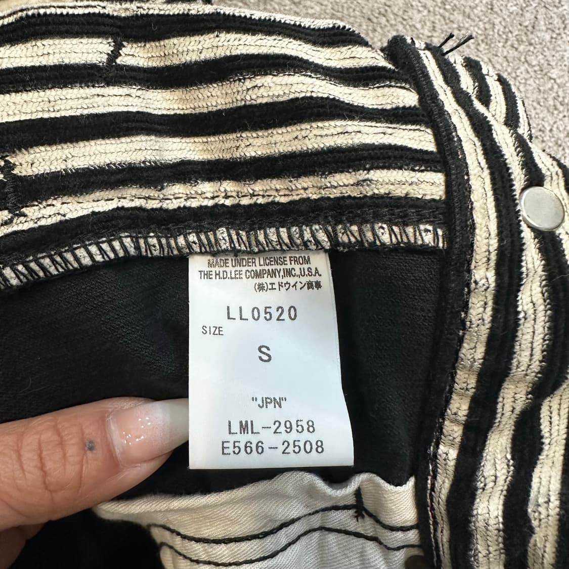 리 스트라이프 코듀로이 쇼츠S 상품이미지6