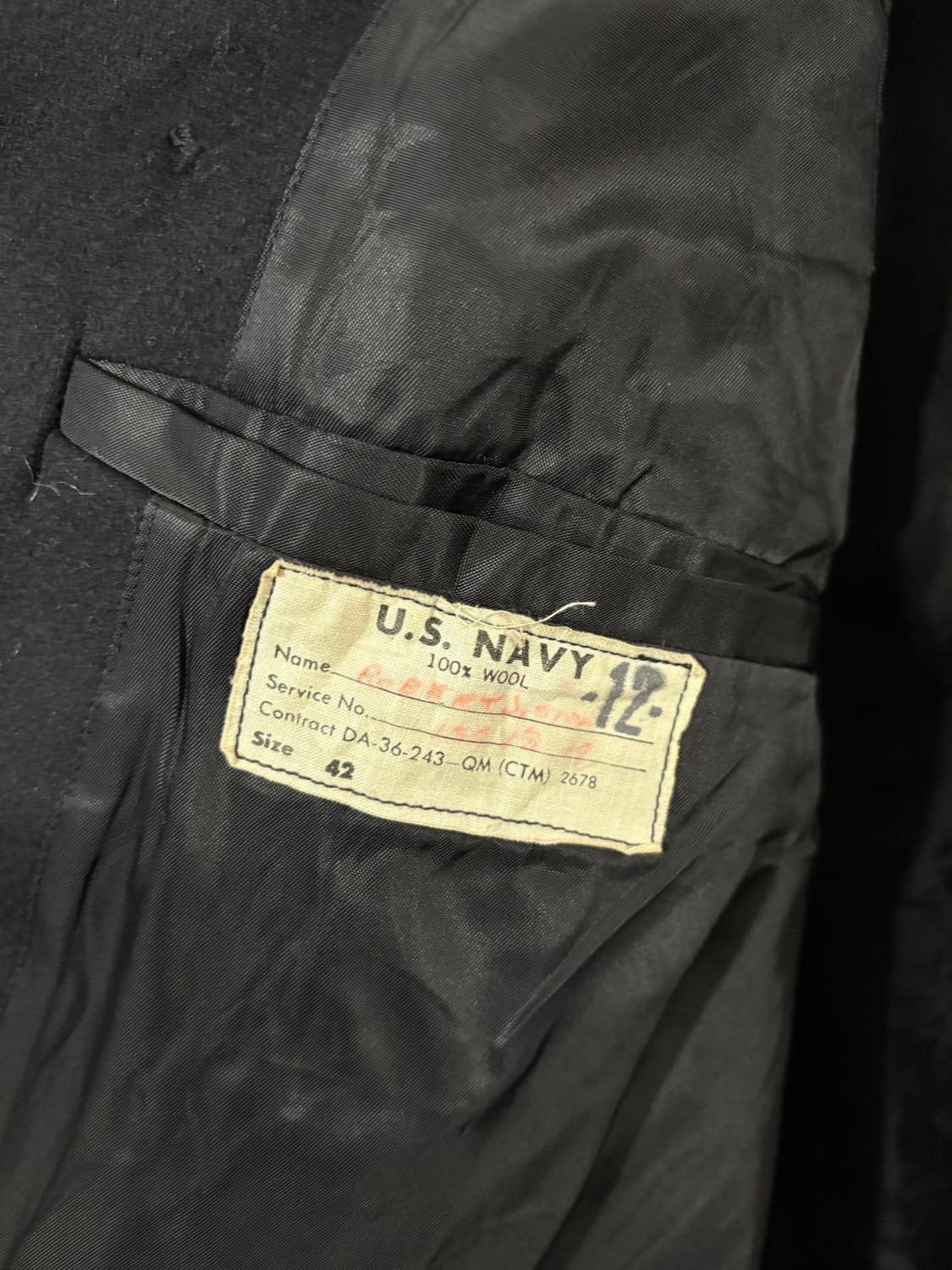 60's USN 8 Button Pea coat. 상품이미지5