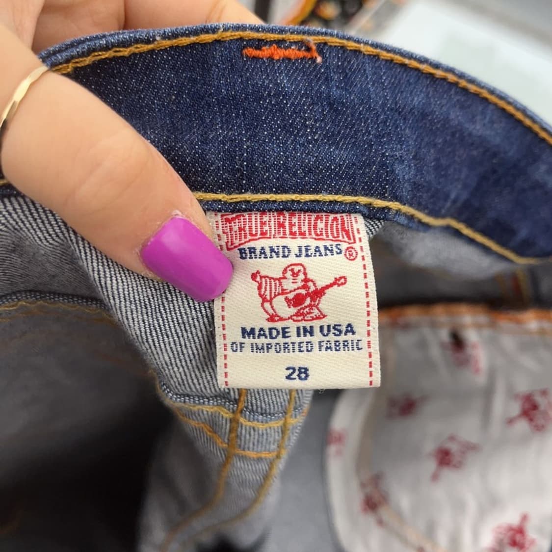 트루릴리전 빌리 올드스쿨 레트로 로우라이즈 데님팬츠 28 C07317 상품이미지6