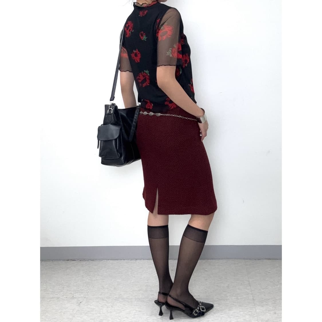 빈티지 오리엔탈 블랙 블라우스 상품이미지4