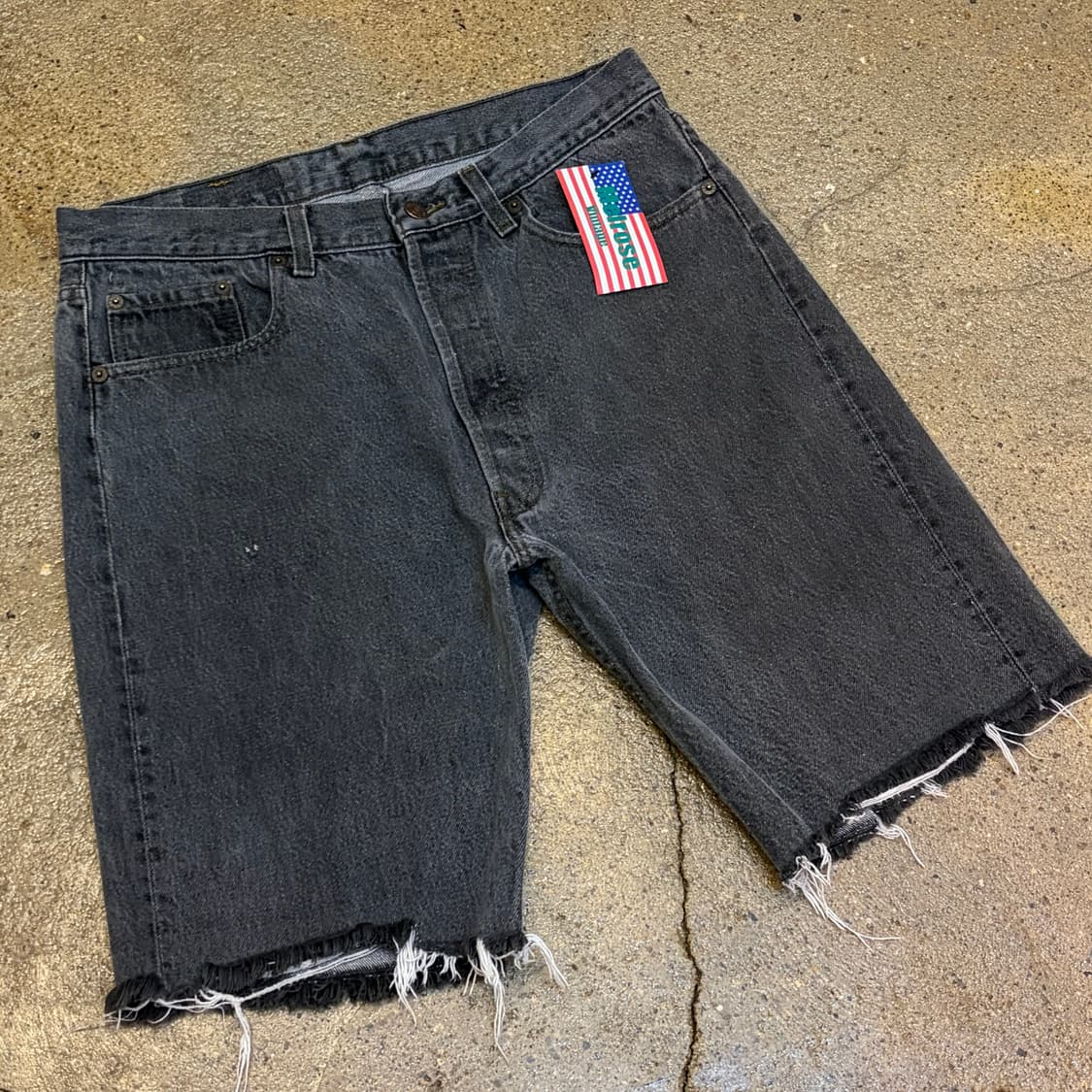 90s Made in USA 빈티지 리바이스 501 블랙진 청반바지 상품이미지2
