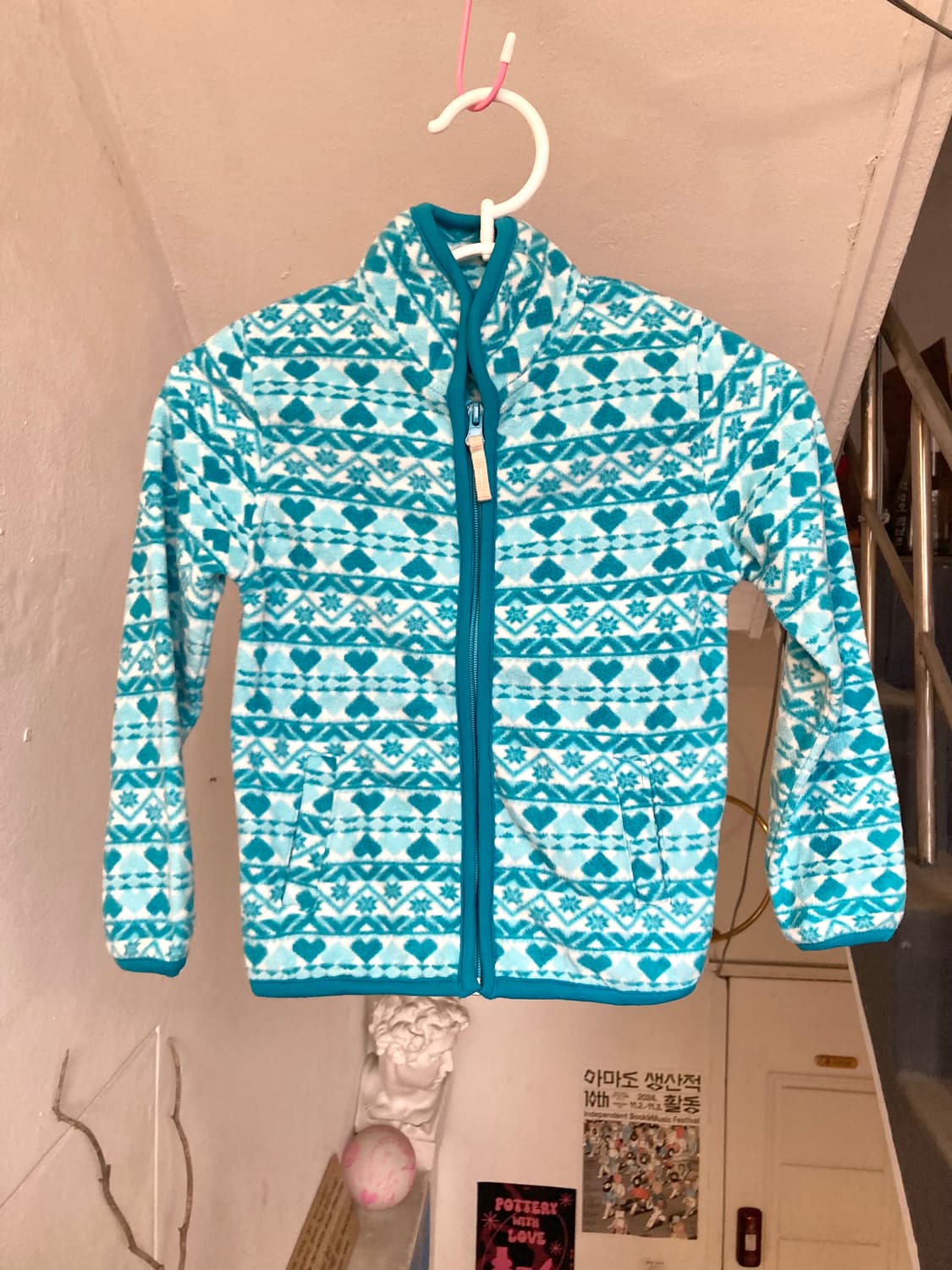 *KIDS* 스카이블루 노르딕 후리스 집업 상품이미지1