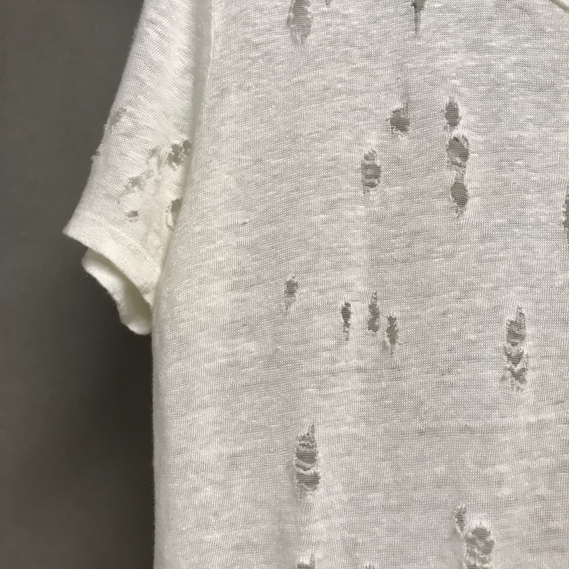 IRO 이로 화이트 반팔 니트 36(W) 상품이미지4