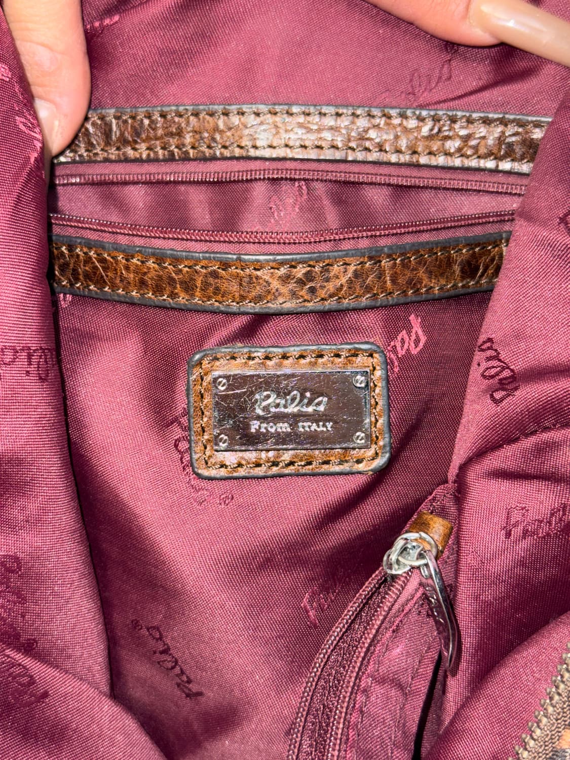 Brown leopard zipper detail two way bag 상품이미지6