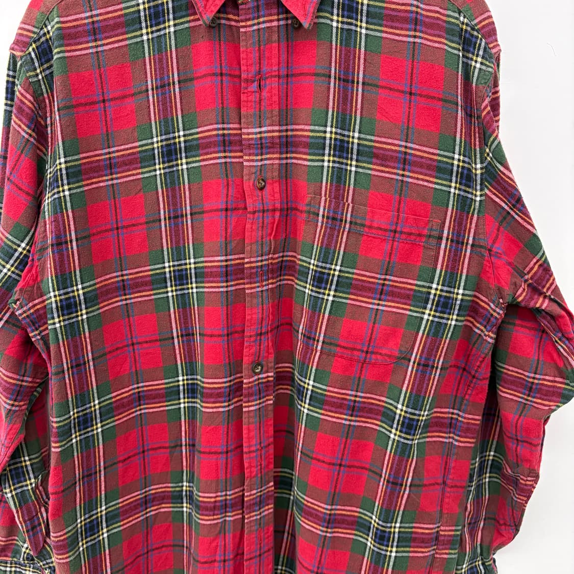 에디바우어 레드 체크 긴팔 셔츠 L 상품이미지2