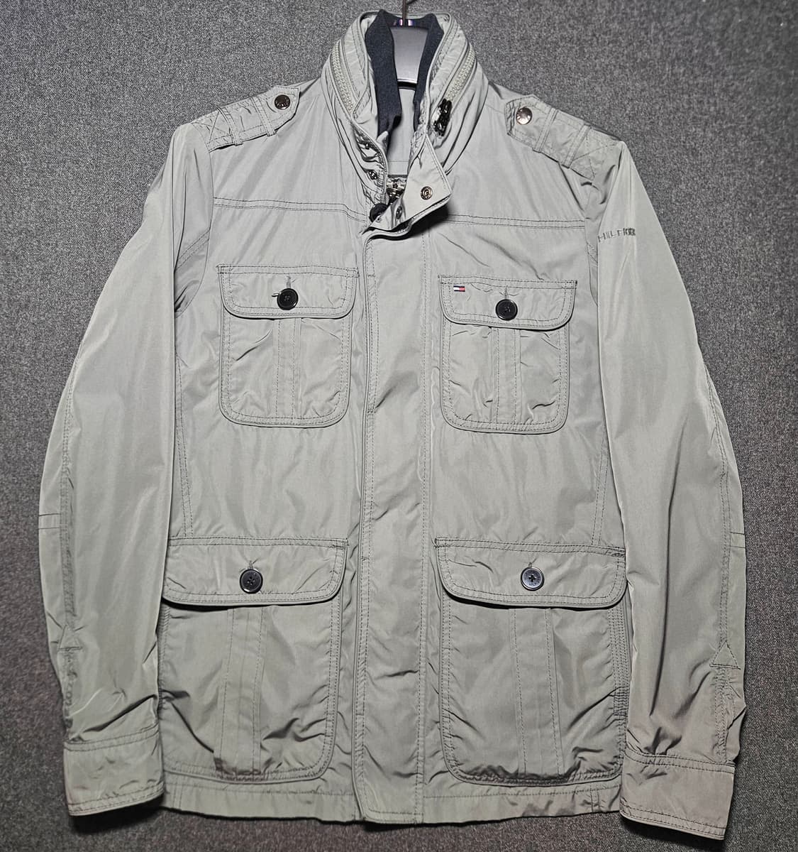 타미힐피거 포켓 야상 자켓 S 회색 상품이미지1