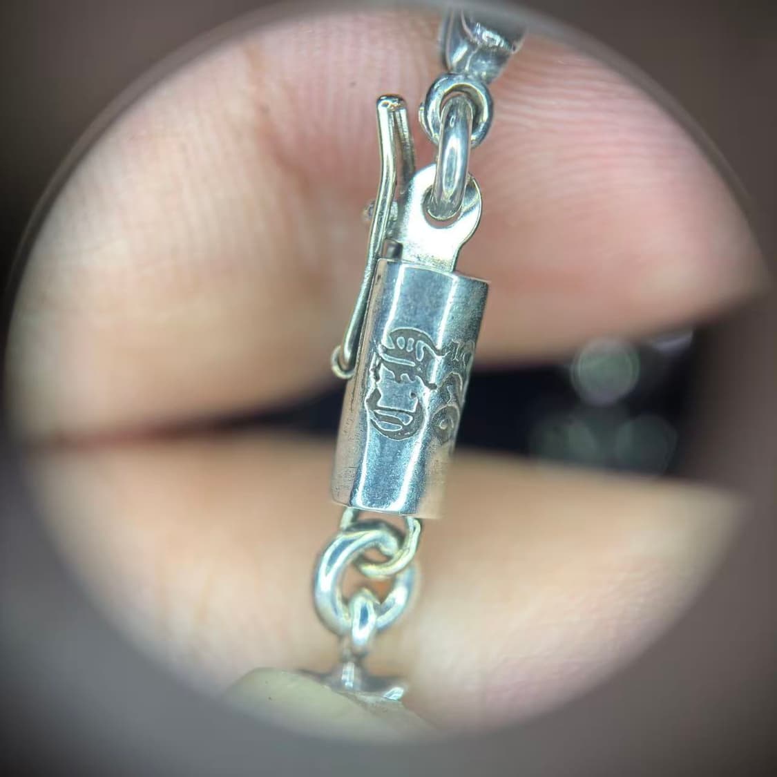 크롬하츠 타이니 팔찌 블루사파이어 풀파베 12링크 팔찌 상품이미지4