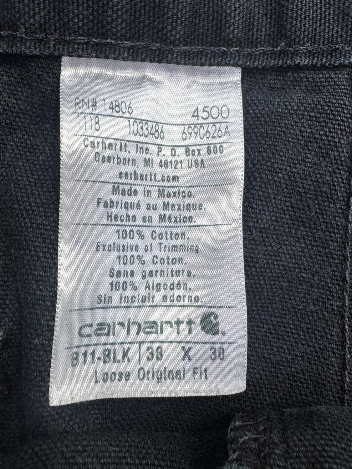 칼하트 싱글니 b11 블랙 상품이미지8