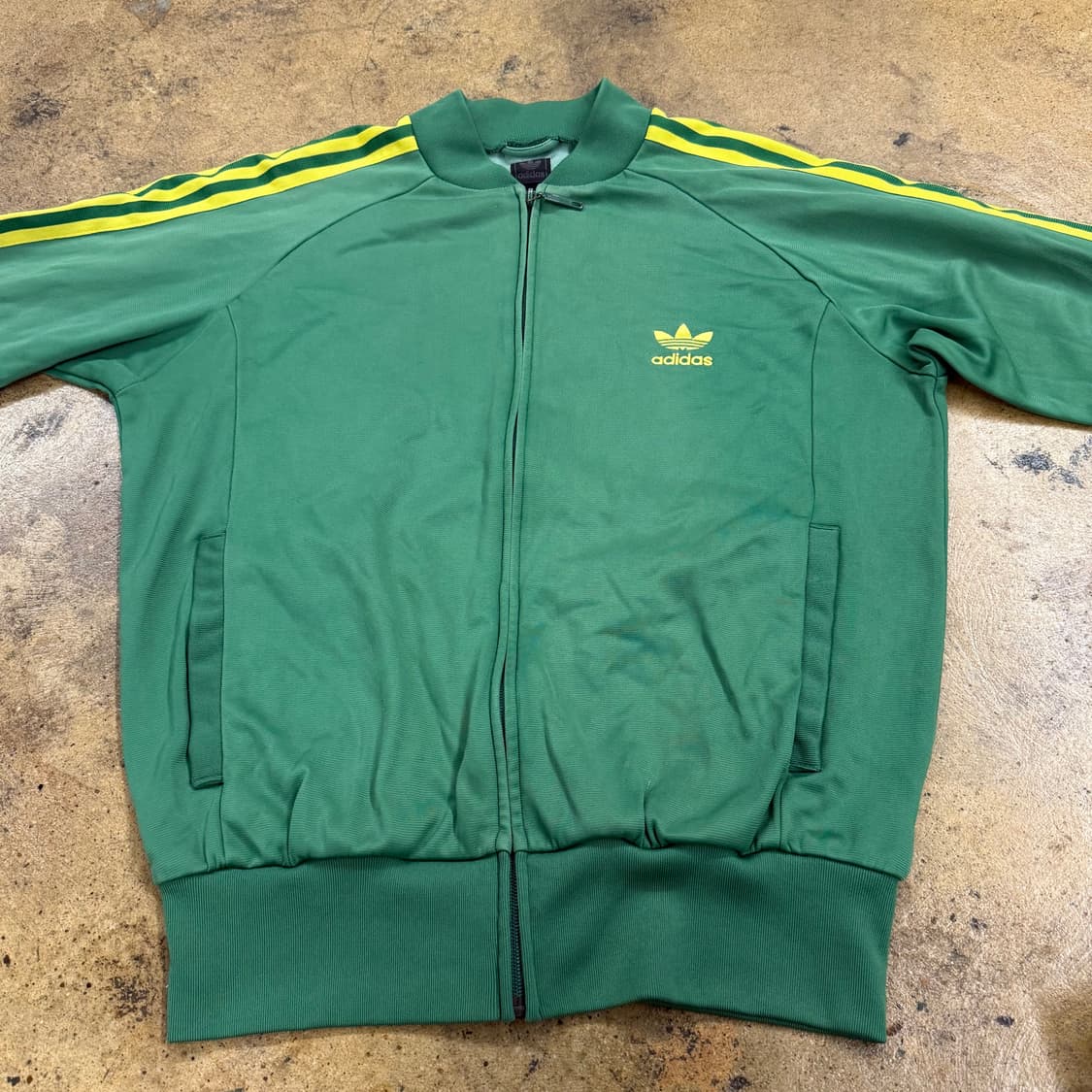 아디다스 초노 그린 옐로우 슈퍼스타 올드스쿨 져지 트랙탑 100 상품이미지3