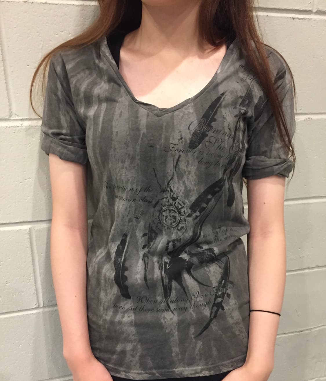 feather printing vkei long sleeve 상품이미지1