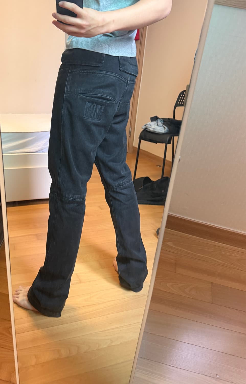 플라스틱 프로덕트 백팬츠 블랙 s 상품이미지4