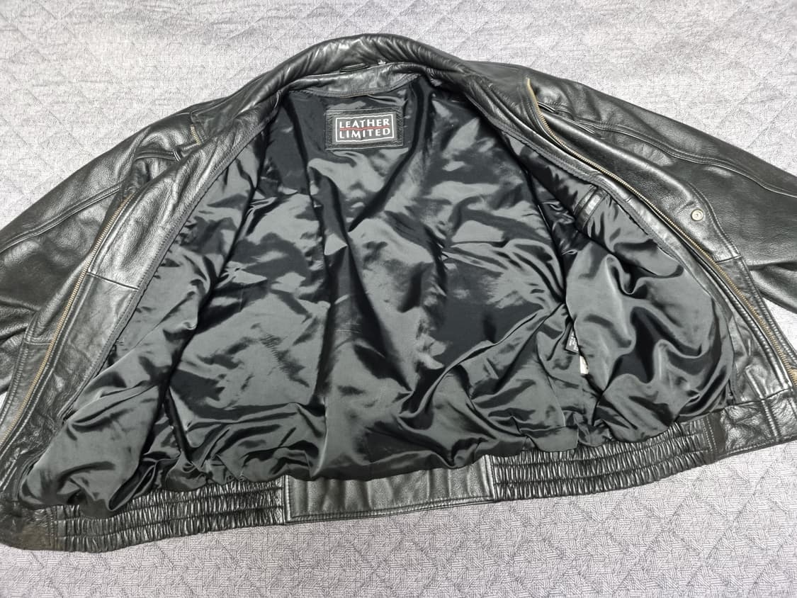 leather limited 더블칼라 가죽 봄버 자켓 110 상품이미지3