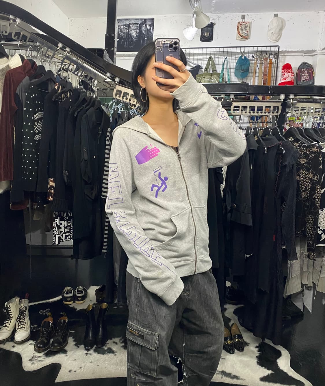 Diesel 그라데이션 프린팅 후드집업 상품이미지1