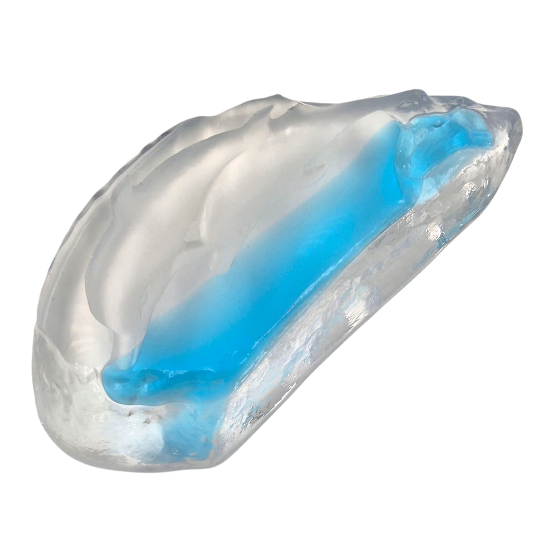 80s 스웨덴 크리스탈 카빙 돌고래 대형 오브제 상품이미지4