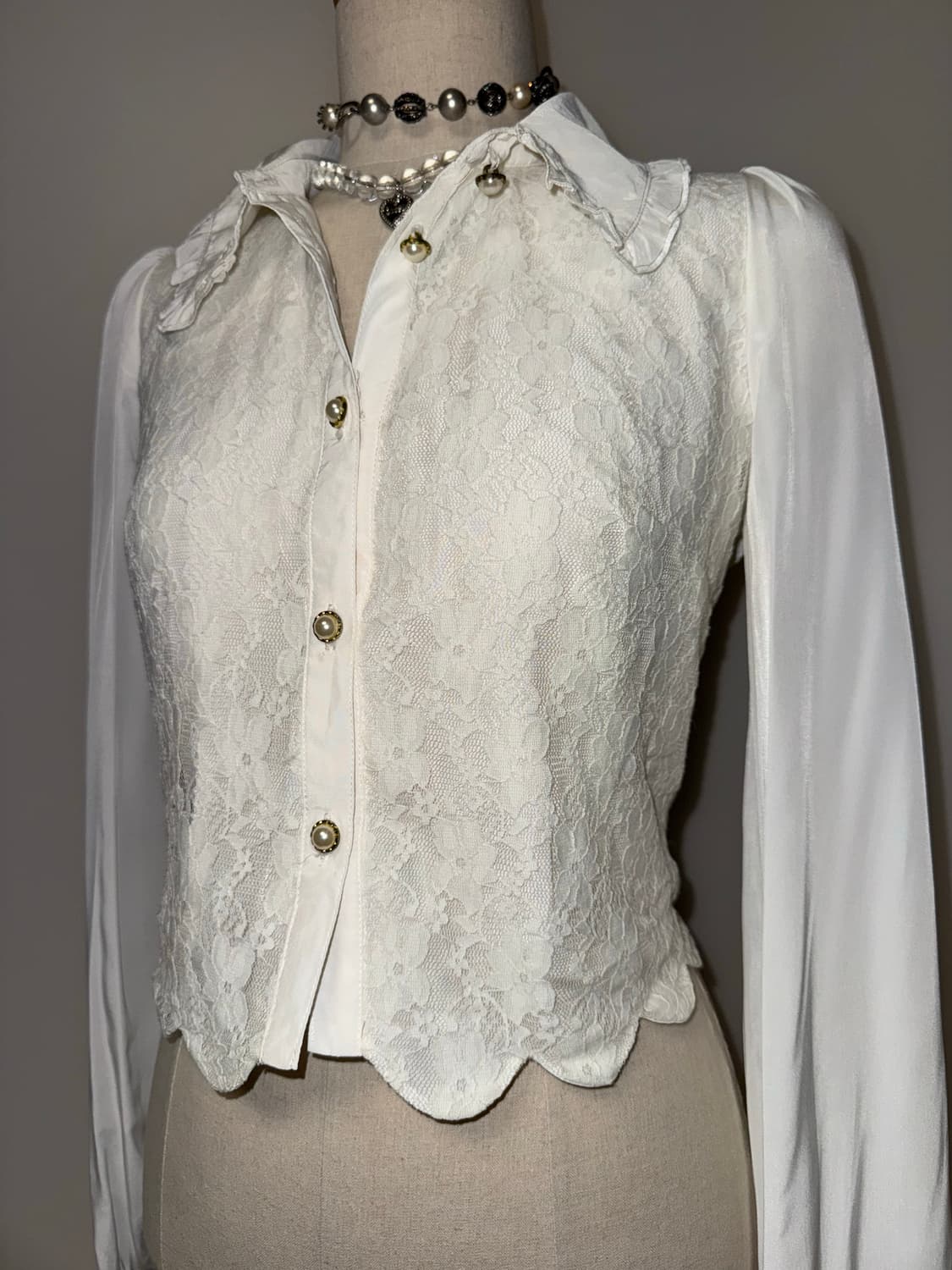 리즈리사 레이스 셔츠 상품이미지4