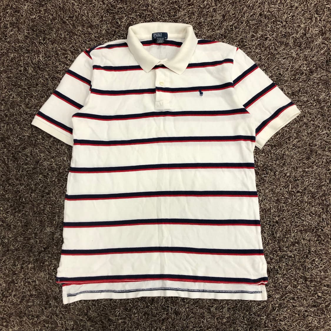 폴로 랄프로렌 걸즈 스트라이프 PK 카라 반팔 티셔츠 상품이미지1