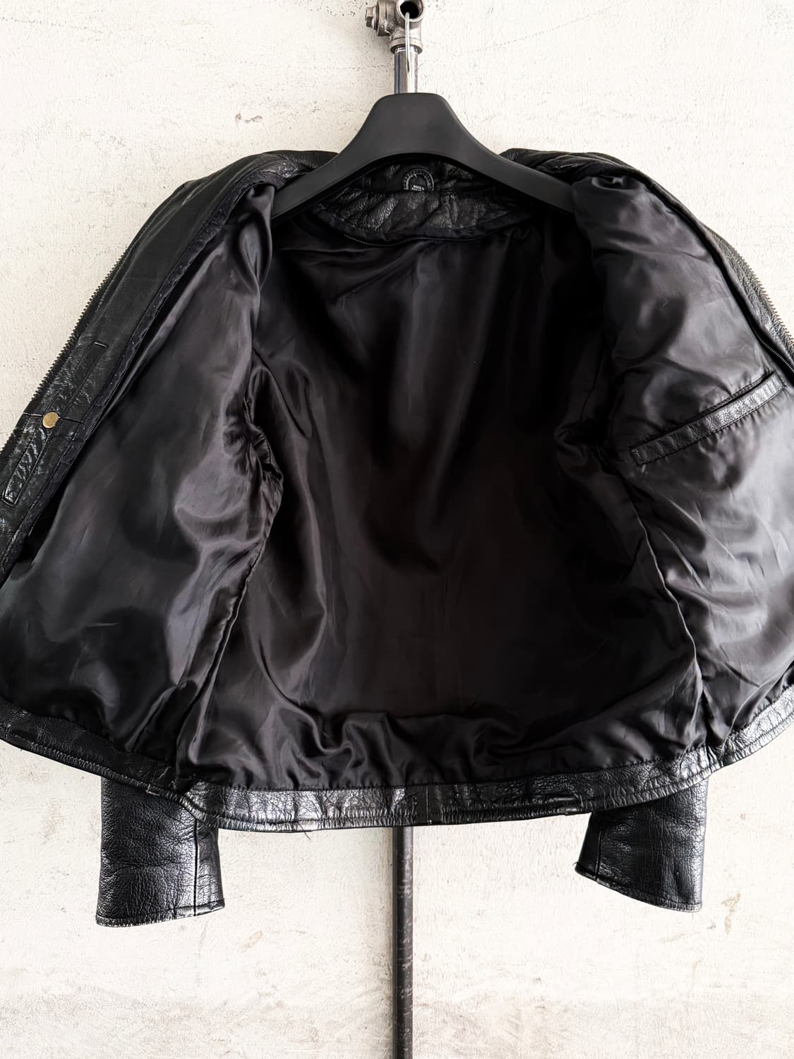 90s Vintage Cowhide Leather Biker Jacket 상품이미지10