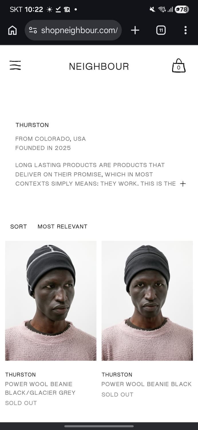 thurston 폴라텍 윈드프로 비니 새상품 상품이미지4