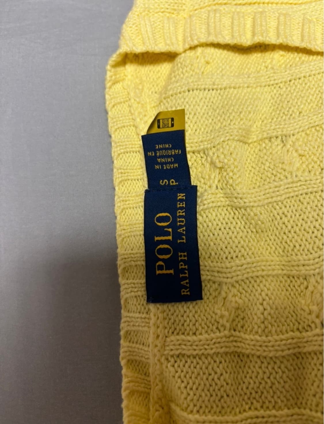 폴로 랄브이넥 캐이블 니트 S 상품이미지3