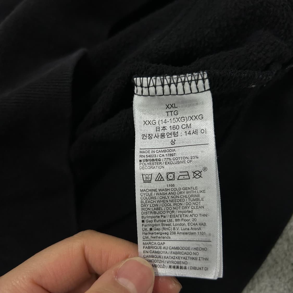 갭 블랙 후드티 아동용  상품이미지3