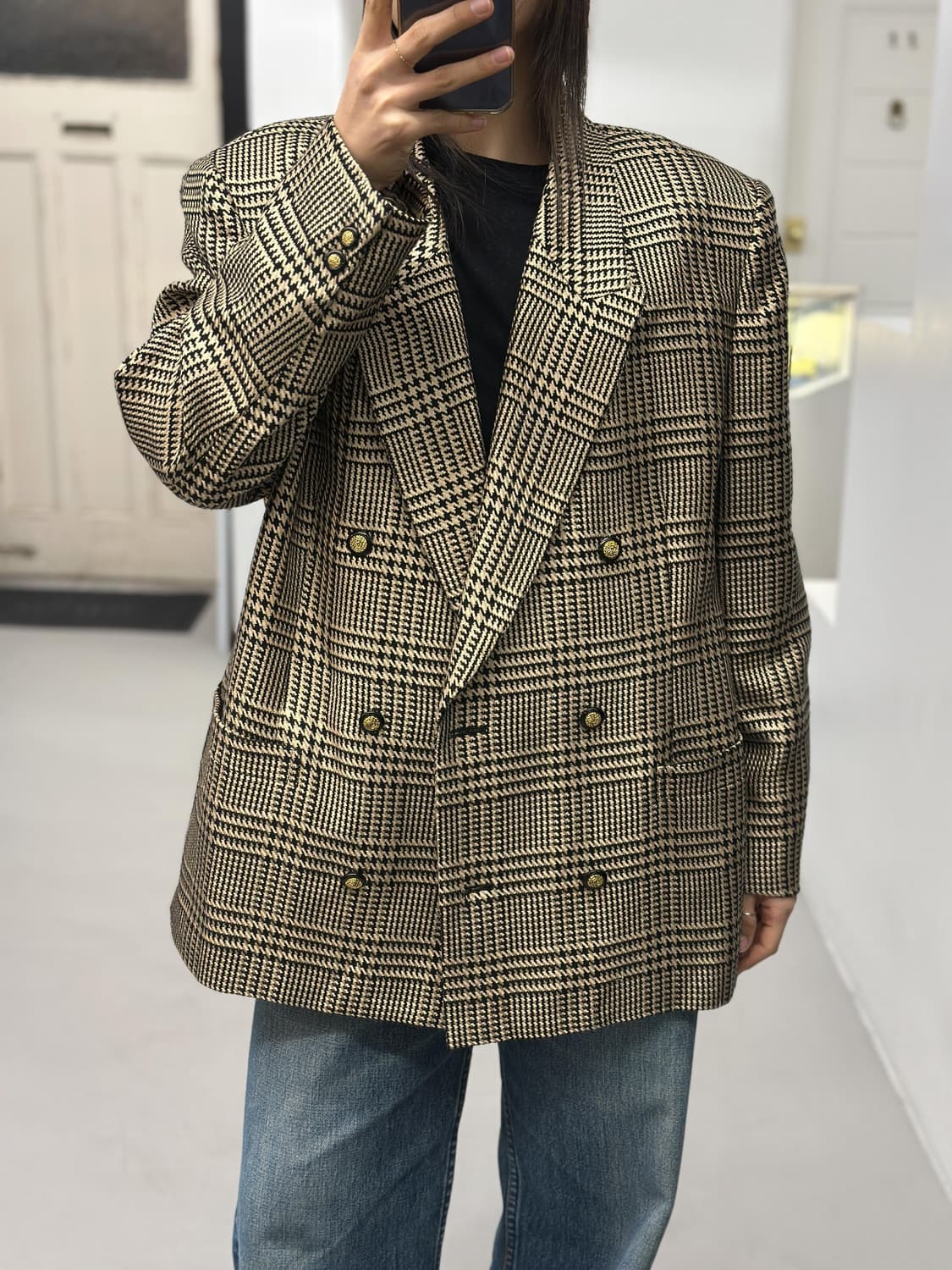 버버리 체크 자켓 상품이미지6