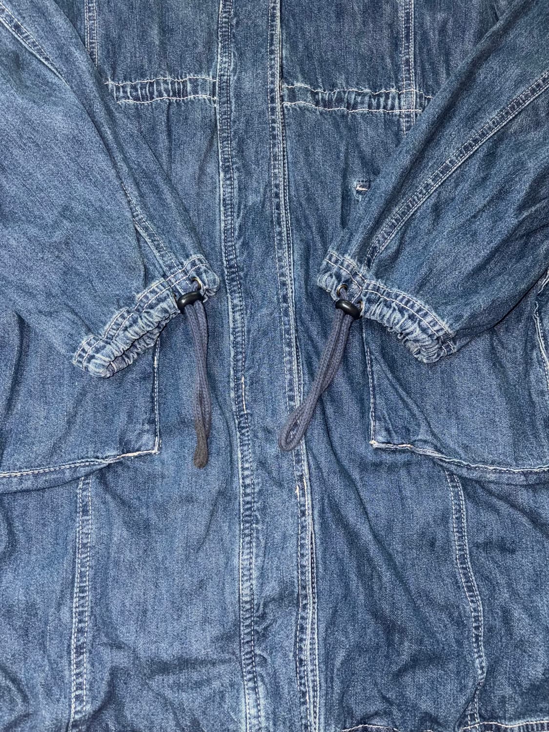 블루 데님 빈티지 코트 자켓 상품이미지5