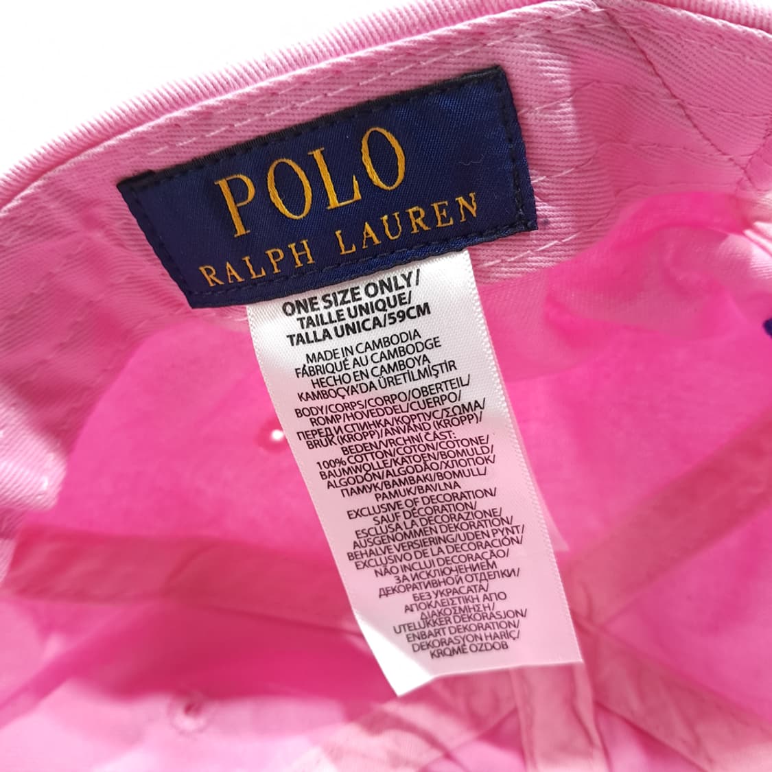 CL680 폴로 코튼 블루포니자수 핑크 볼캡 모자 상품이미지8