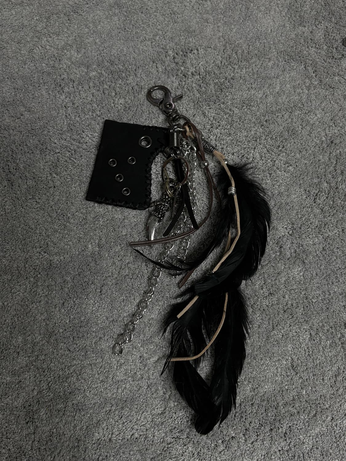 Gothic punk v-kei feather metal charm 상품이미지3