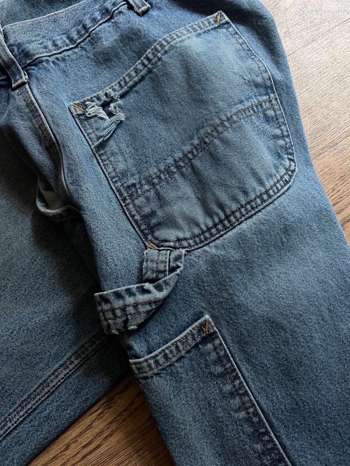 [36]칼하트 USA 덩가리핏 빈티지 워싱 싱글니 카펜터 워크 데님 팬츠 상품이미지6