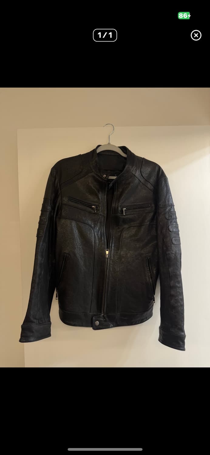 cow leather biker jacket 소가죽 바이커 레더자켓 상품이미지1
