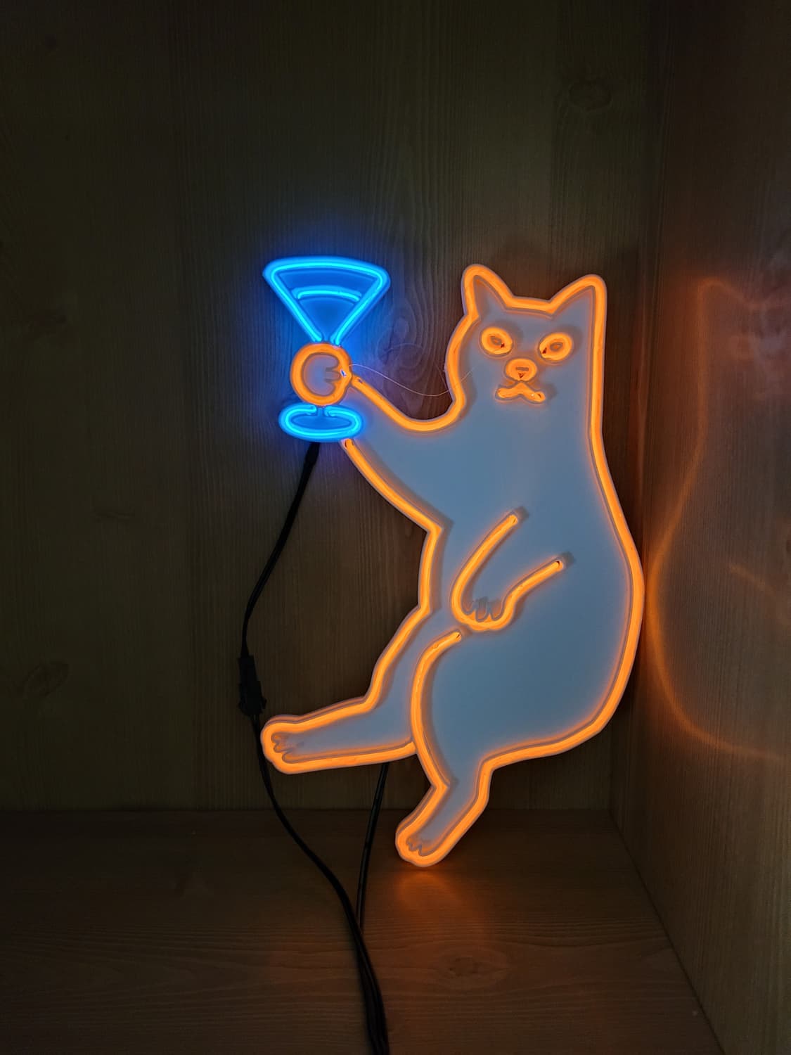 네온사인 고양이 칵테일 led 램프 조명 무드등 상품이미지5