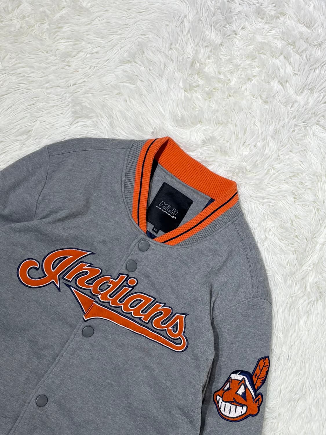 MLB 인디언스 코튼 바시티자켓 상품이미지4