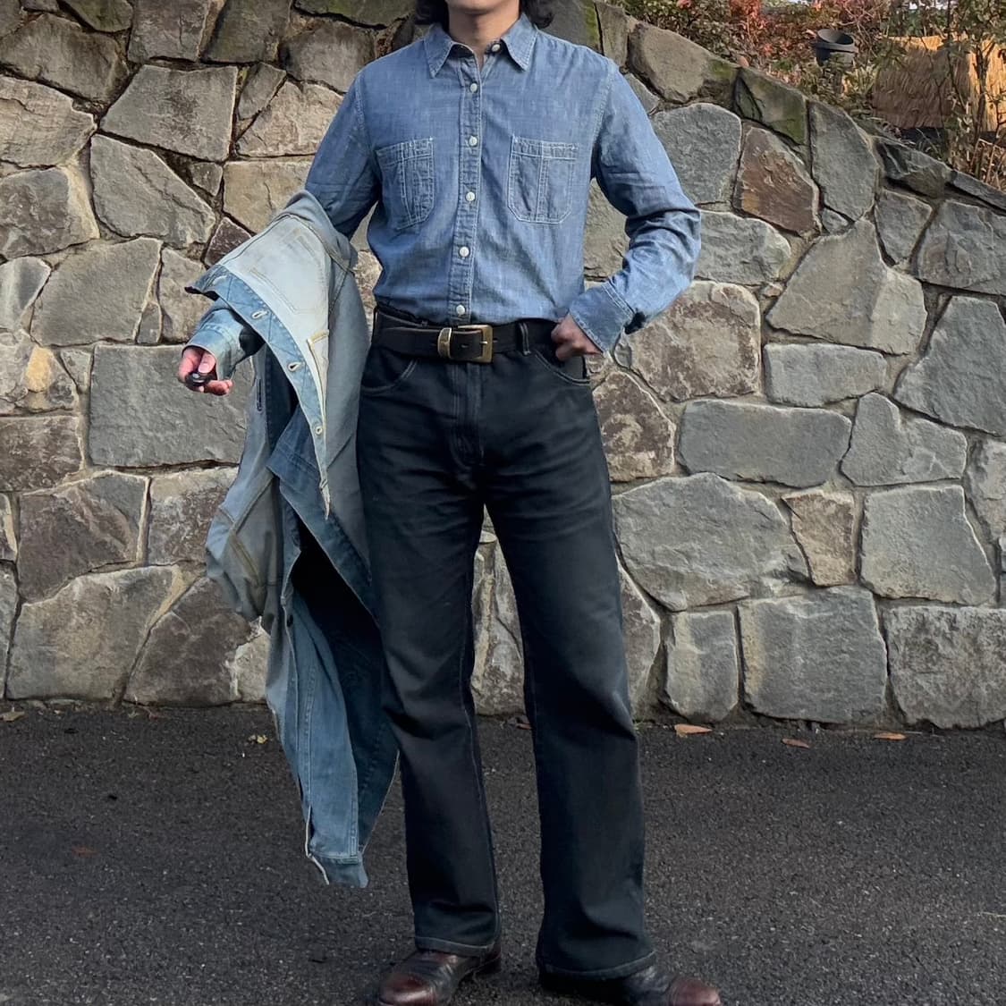 ARIZONA Jean Co. 샴브레이 데님 셔츠 상품이미지3