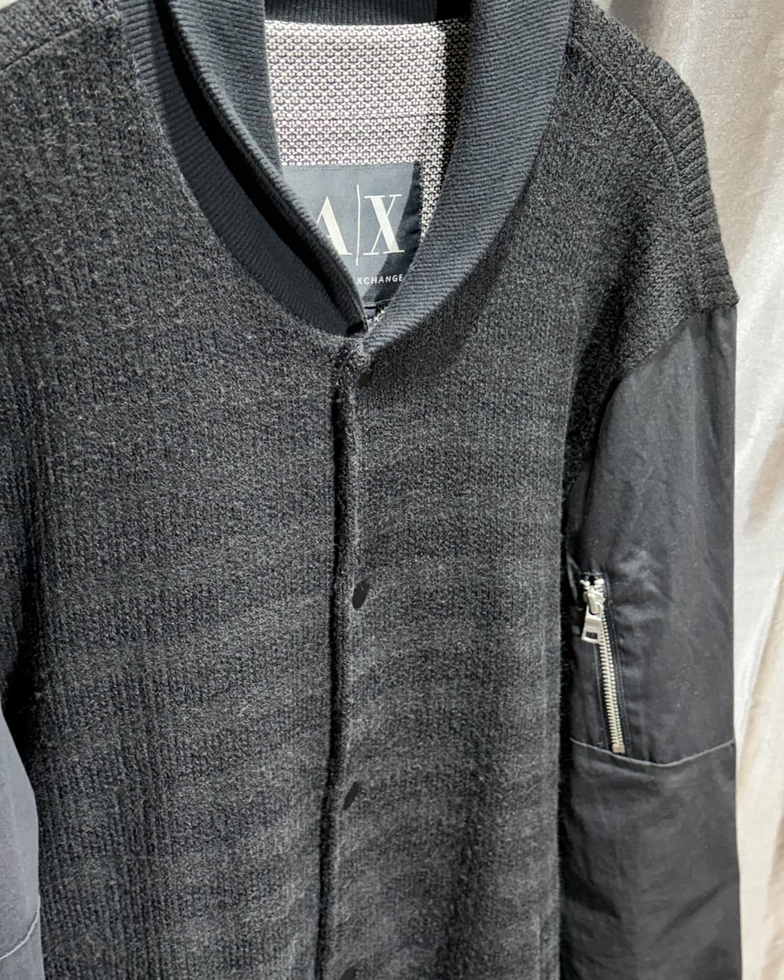 L A/X 아르마니 익스체인지 니티드 코튼 믹스 블루종 상품이미지4