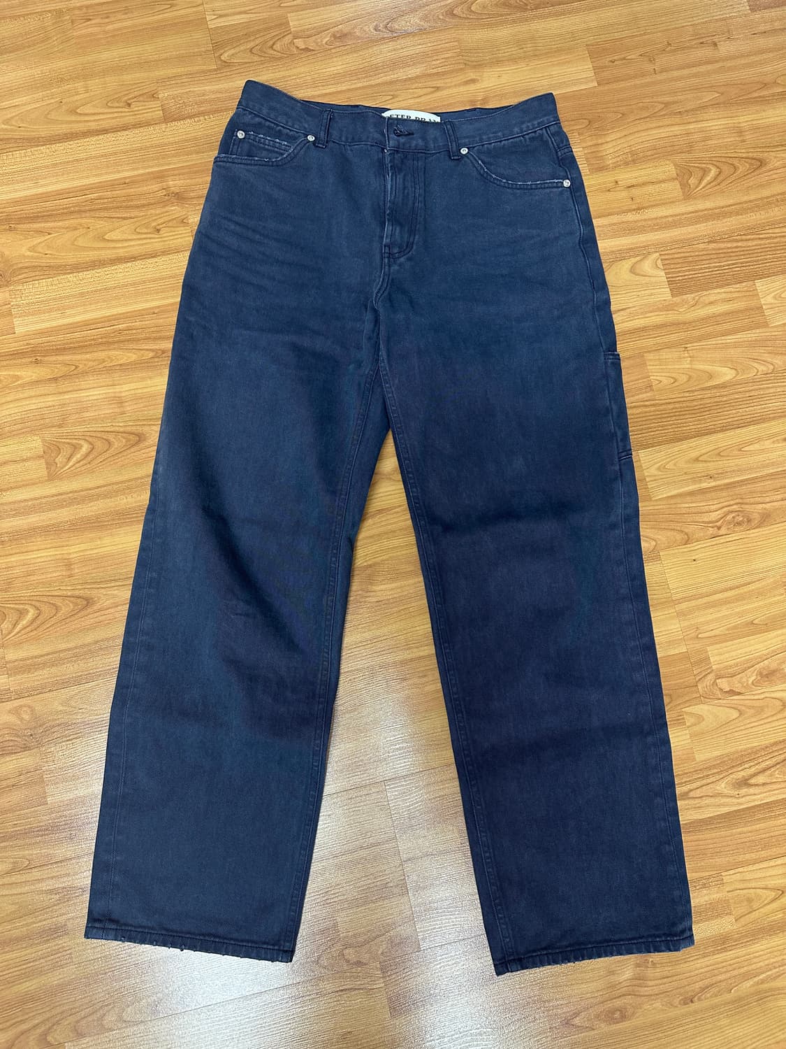 더스티드 레귤러 데님 진스 네이비 상품이미지2