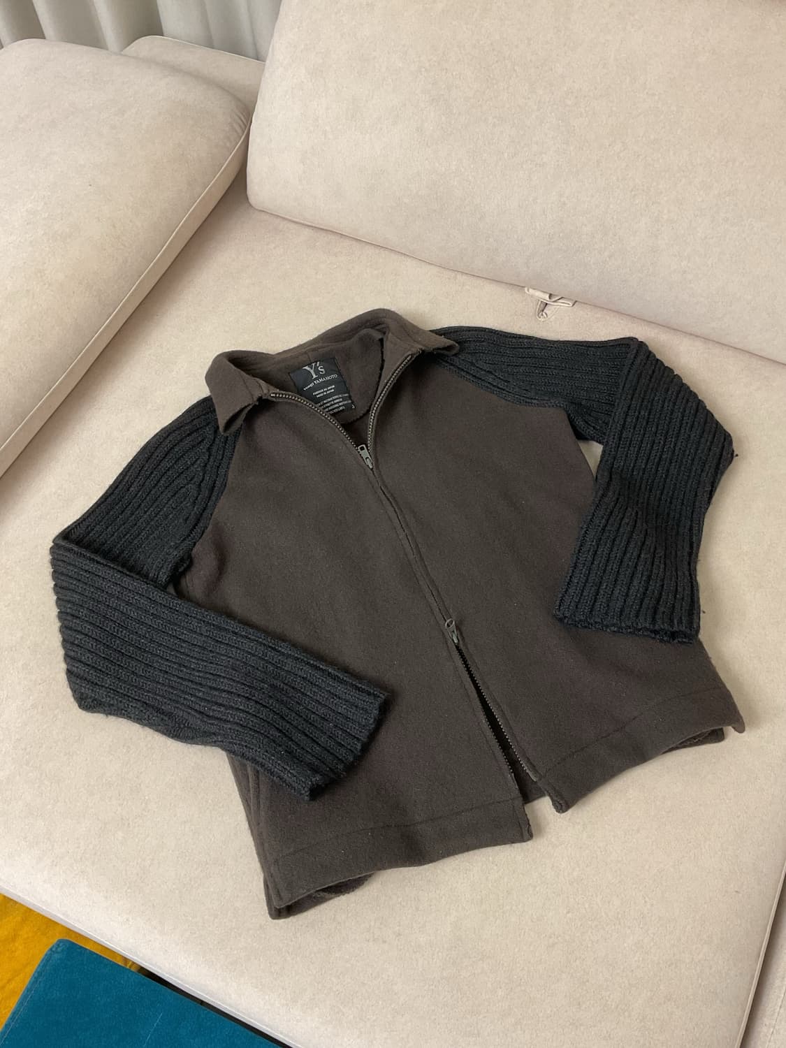 Y’s wool knit 2way zip up 상품이미지2