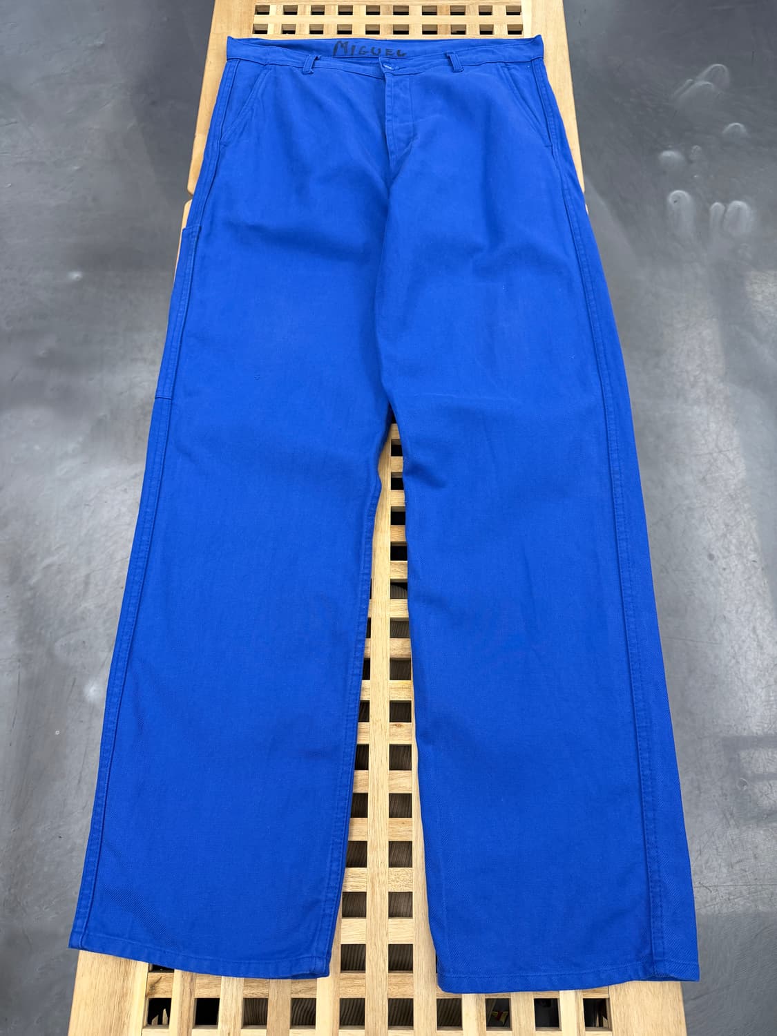 OLD VINTAGE WASHED BLUE FRENCH 프렌치워크팬츠 상품이미지1