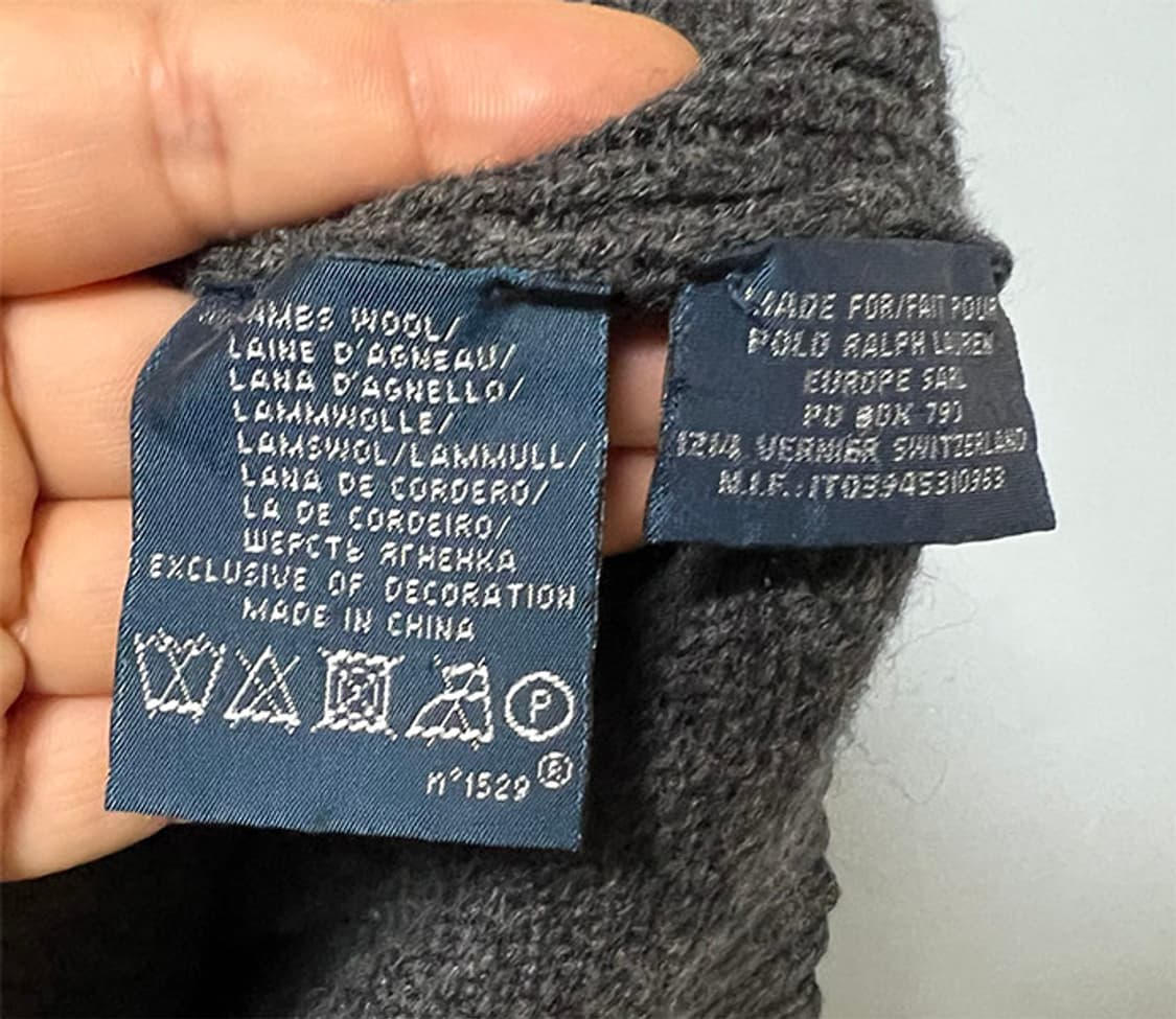 POLO 폴로 독일 남자 울 니트집업 추동복 투웨이 M 95-100 상품이미지5