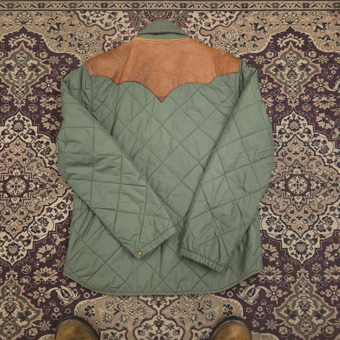 더블알엘 레더요크 맥브리이드 퀼팅 자켓 m 상품이미지2