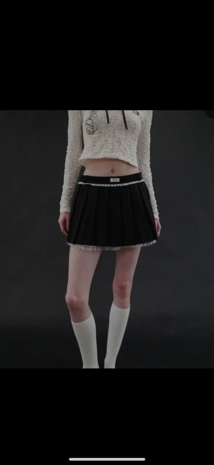 (새상품)드라이로즈 피아노 레이스 스커트 블랙 S 쓰리타임즈 더티스 상품이미지1