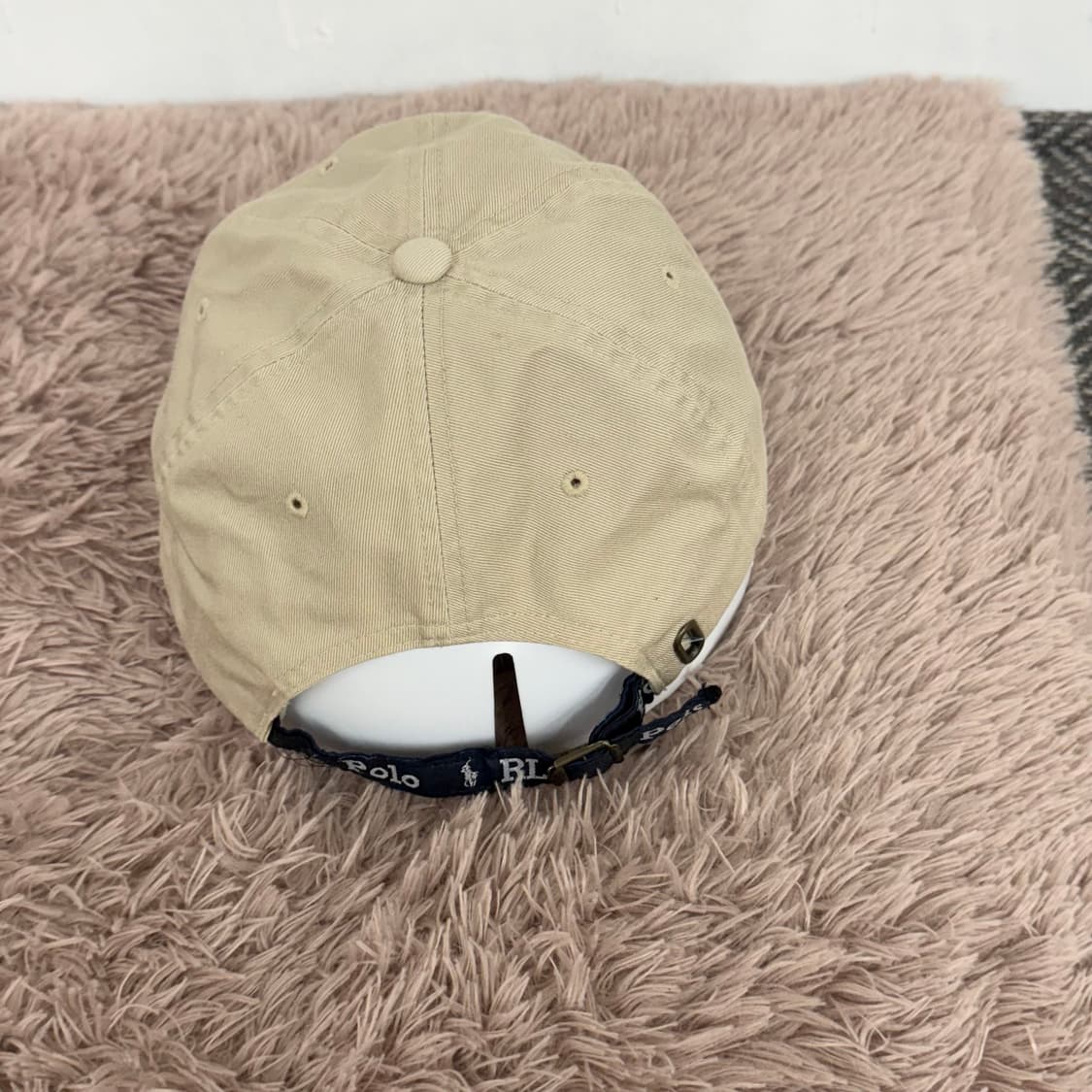 폴로랄프로렌 P로고 포인트 베이지 볼캡 상품이미지3