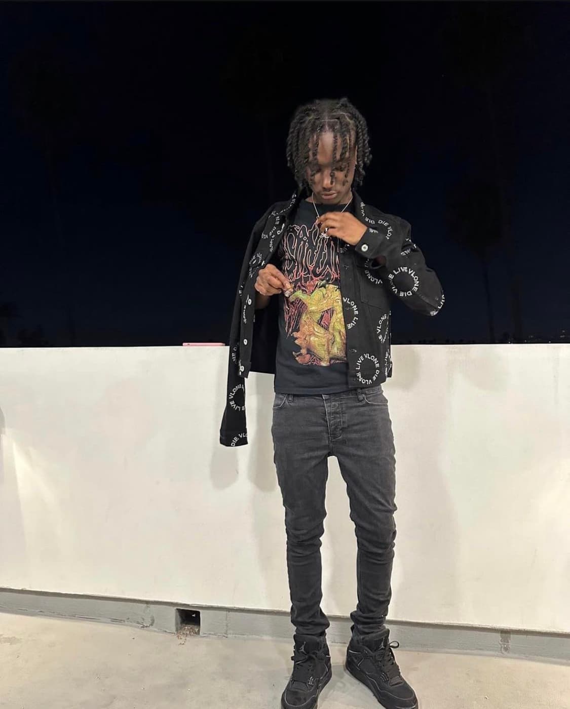 브이론 라인스톤 데님자켓 L 상품이미지1