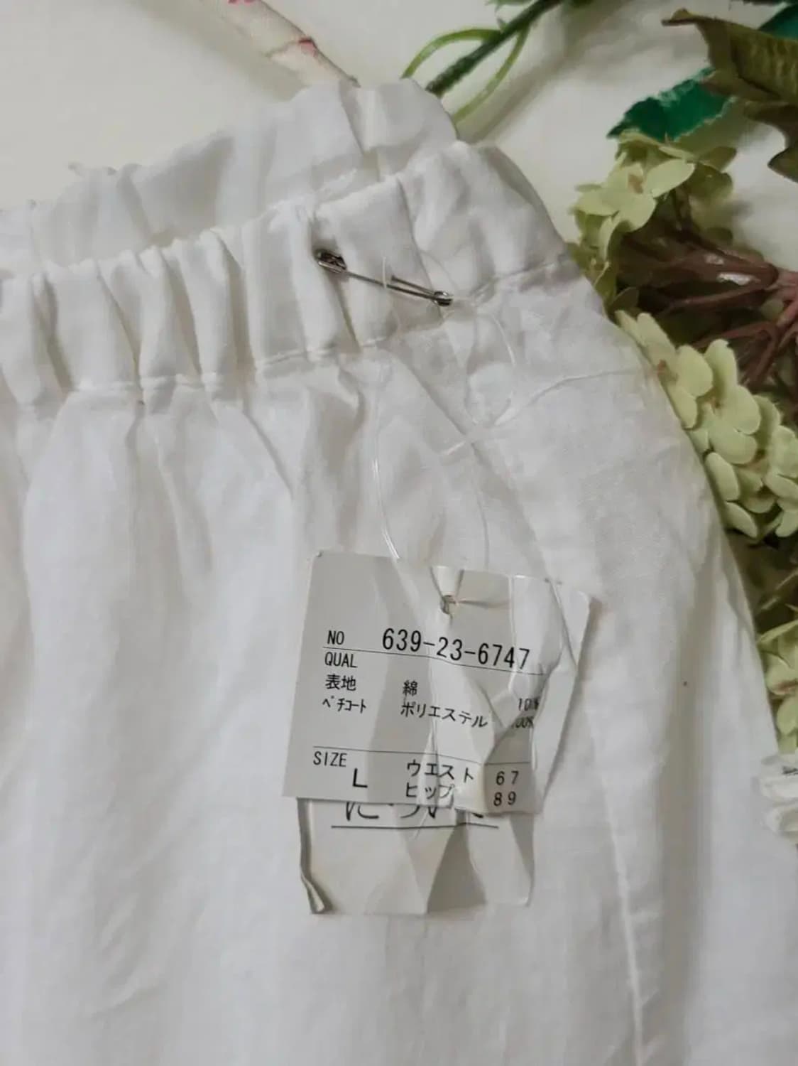 일본빈티지 새제품 화이트 레이스 치마 CINEMACLUB 상품이미지5