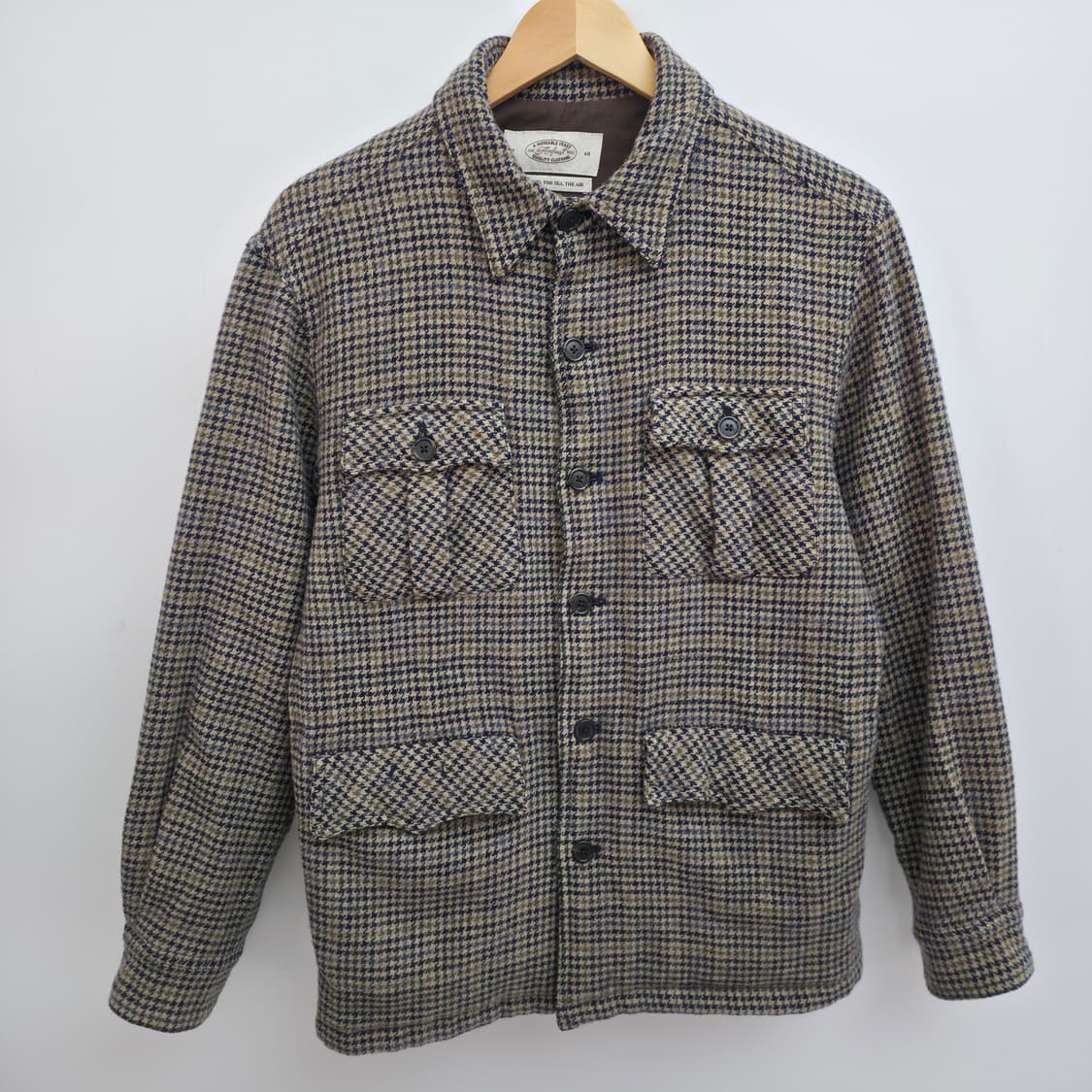 [M] 빈티지 울 체크 자켓 상품이미지1