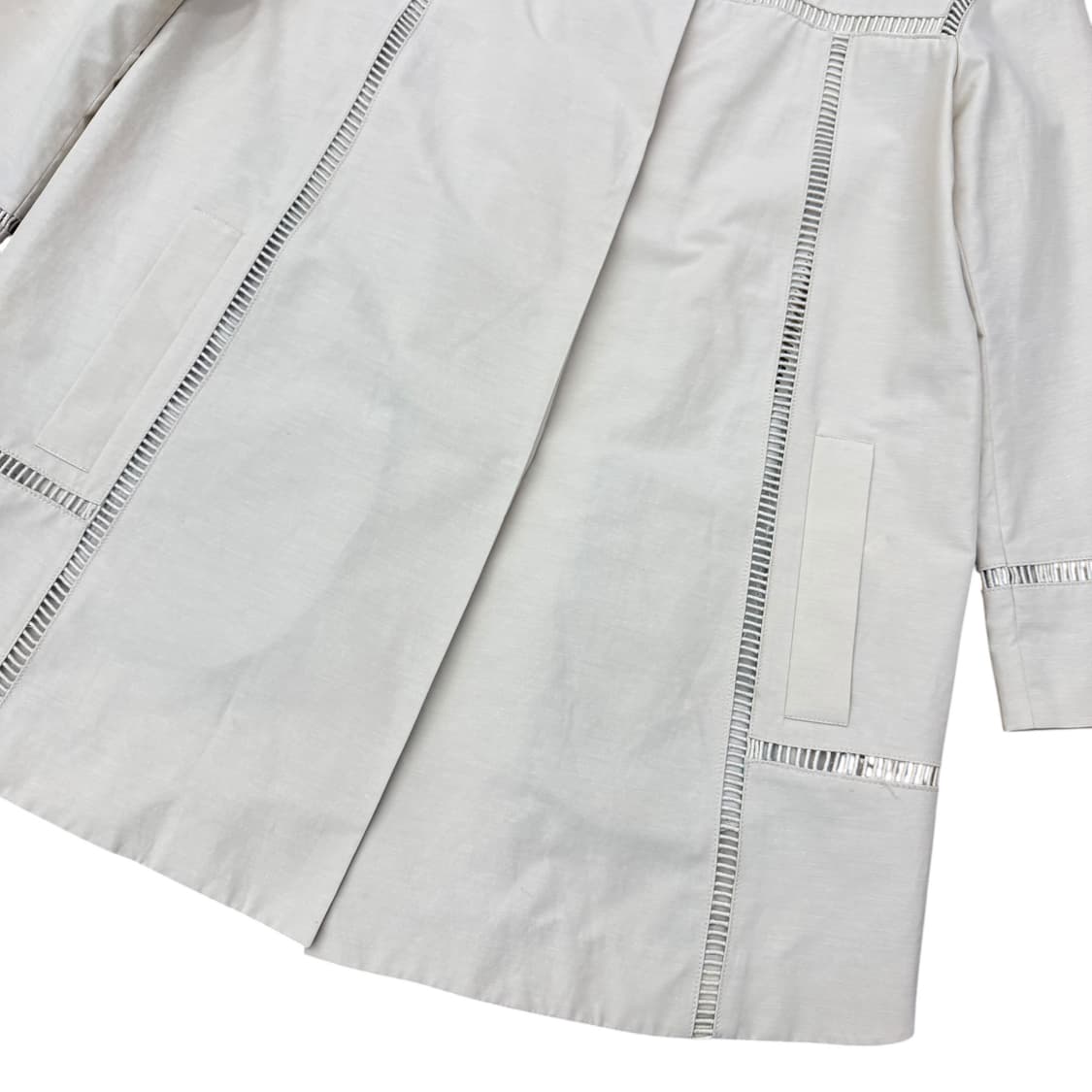 SJSJ 크림 논카라 트렌치자켓 상품이미지6