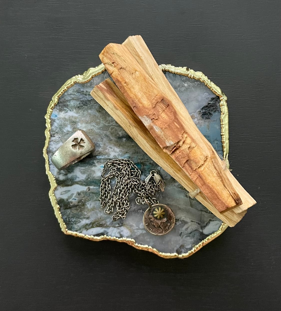 [새상품] Anthropologie 천연석 엣지 컵 코스터 상품이미지1