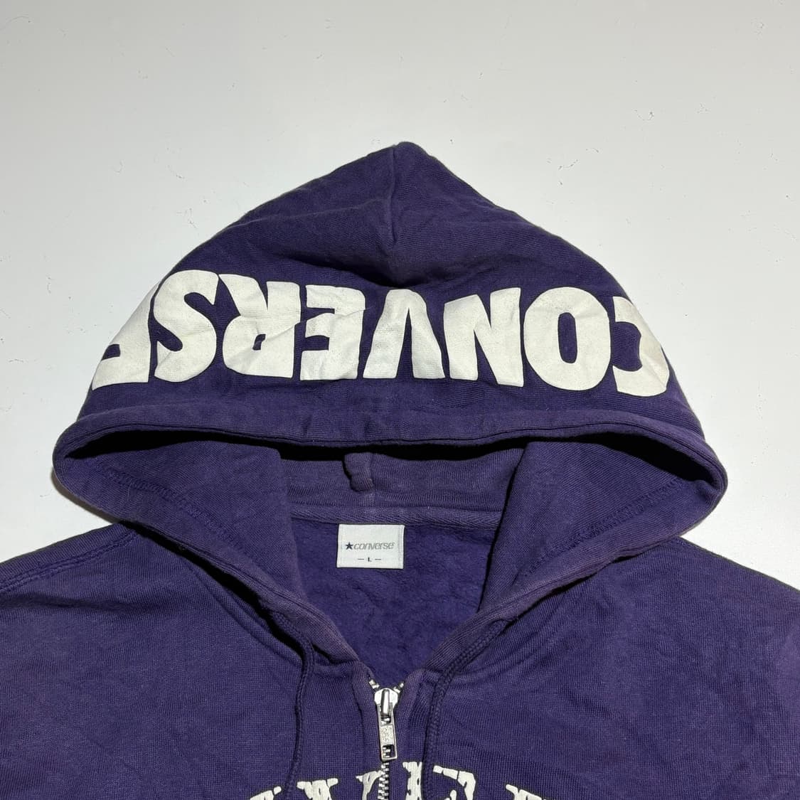 컨버스 빈티지 퍼플 후드집업 상품이미지3