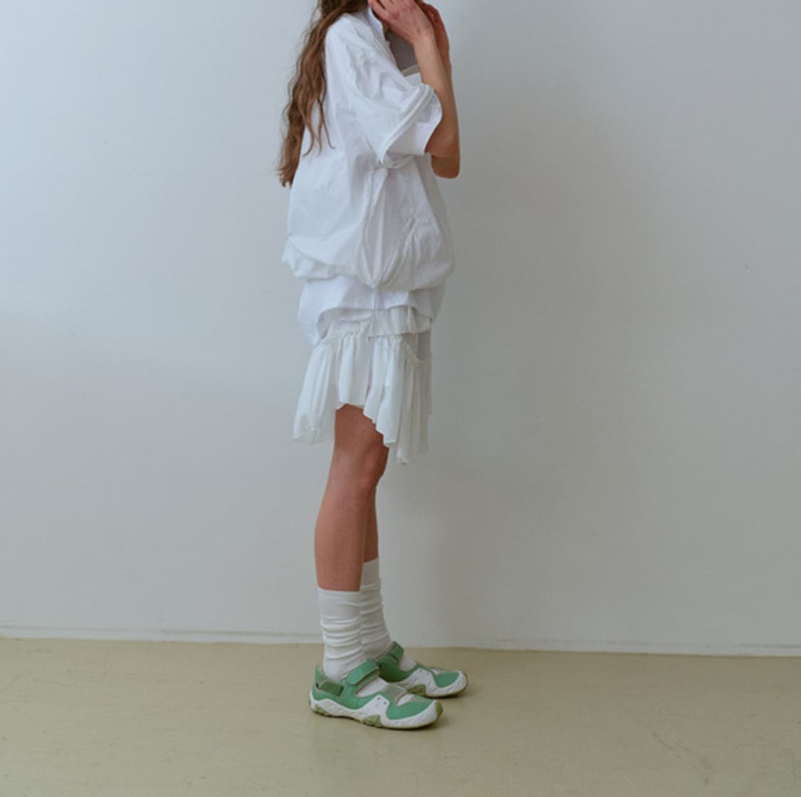 노컨텐츠 프릴 쉬폰 스커트 상품이미지4