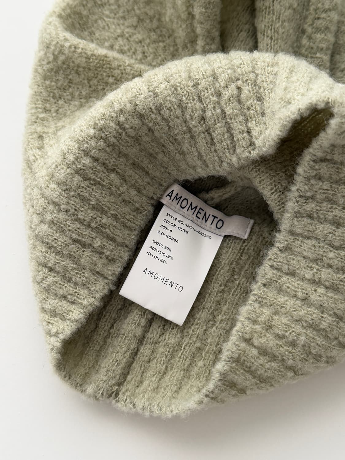 아모멘토 부클 바라클라바 올리브 상품이미지6